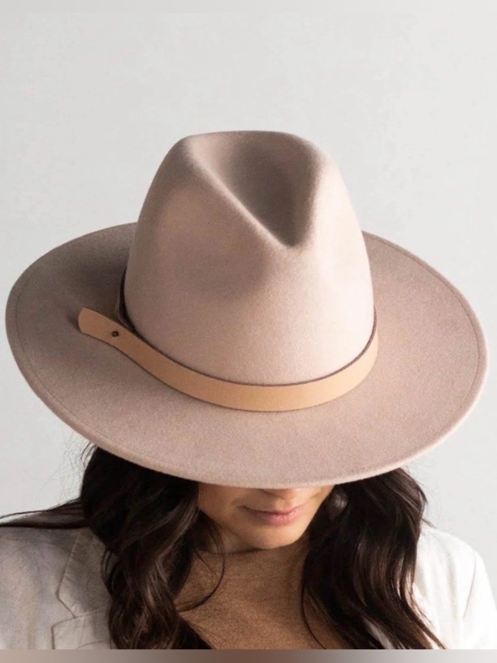 GIGI PIP Shiloh - Summer Blush Fedora with Leather Band